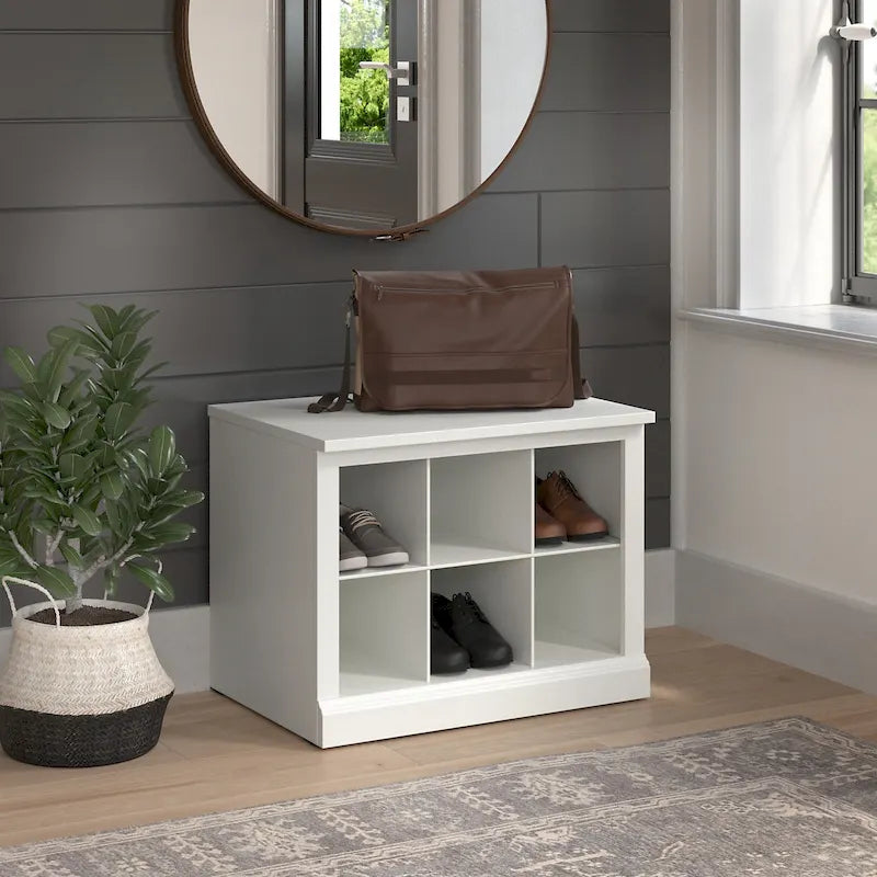 Petit banc à chaussures 24W avec étagères