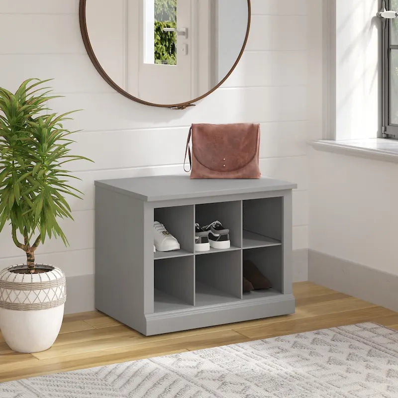 Petit banc à chaussures 24W avec étagères