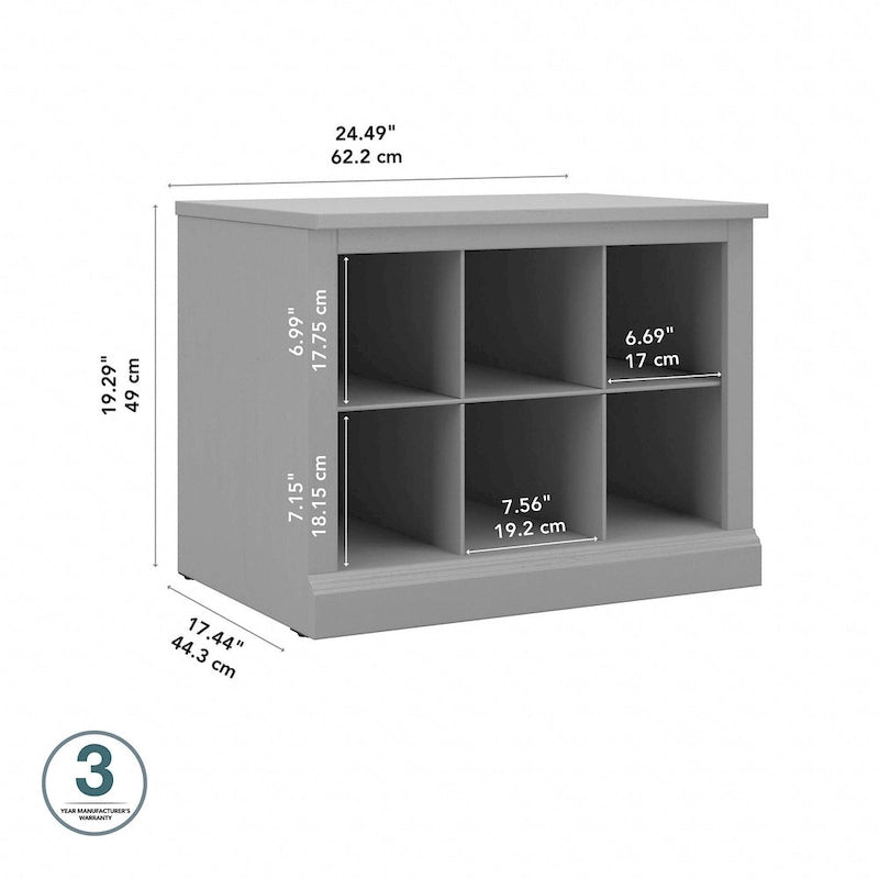 Petit banc à chaussures 24W avec étagères