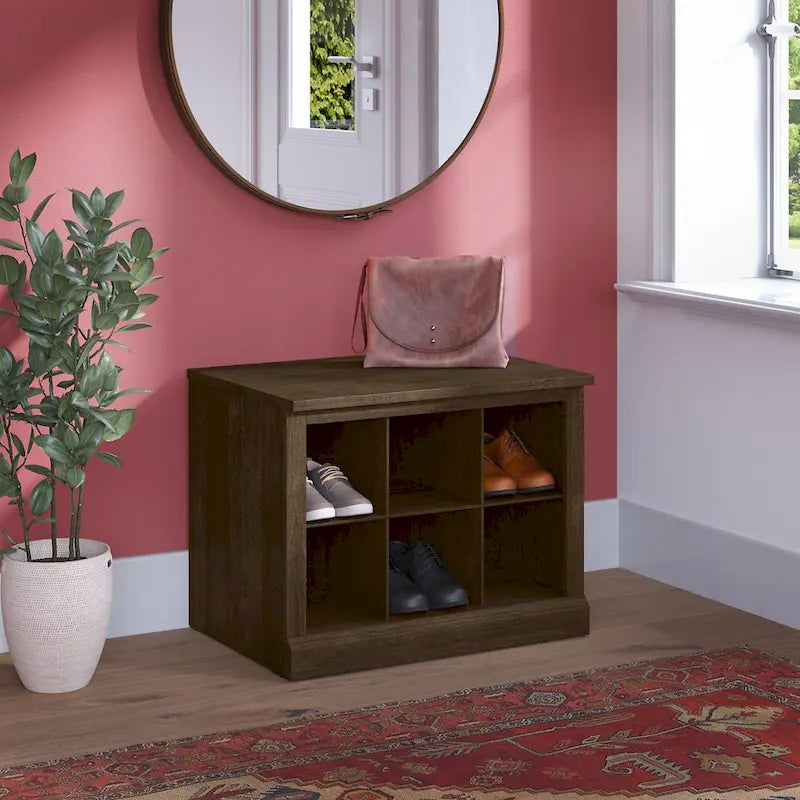 Petit banc à chaussures 24W avec étagères