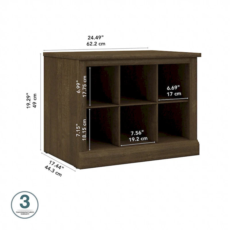 Petit banc à chaussures 24W avec étagères