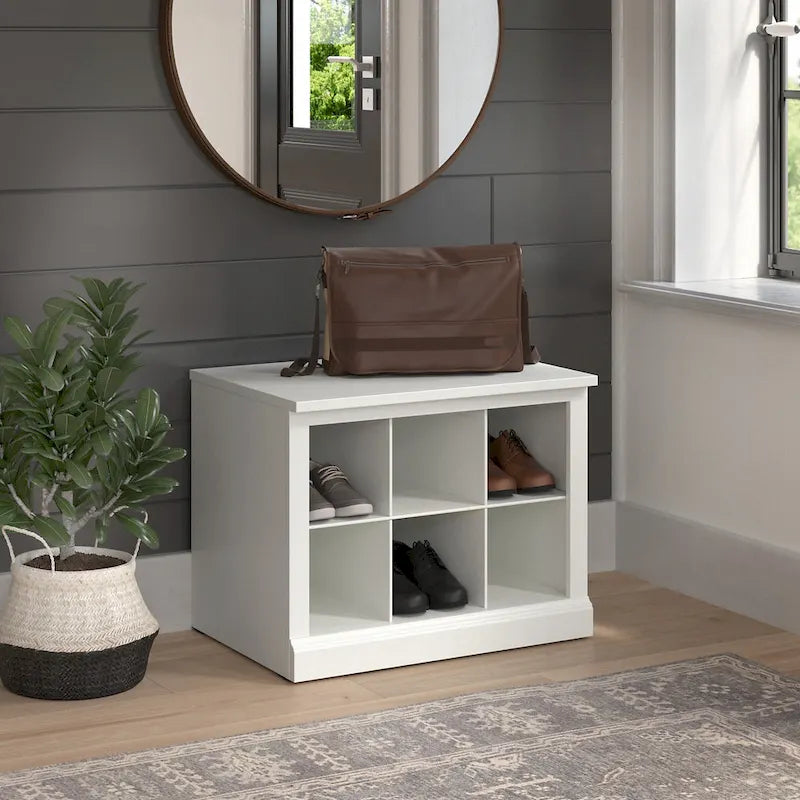 Petit banc à chaussures 24W avec étagères