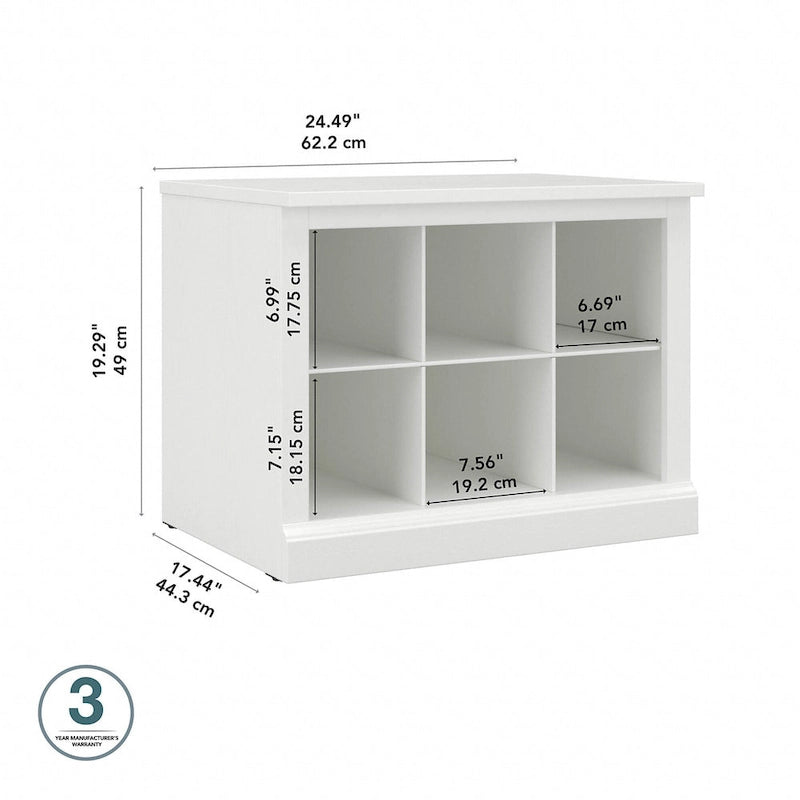 Petit banc à chaussures 24W avec étagères