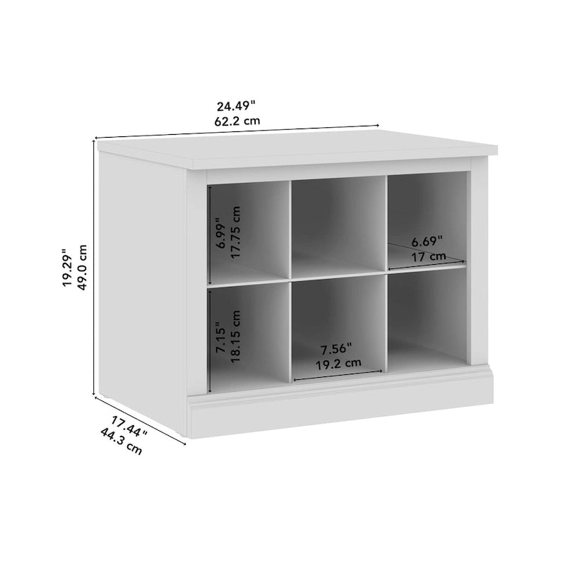 Petit banc à chaussures 24W avec étagères