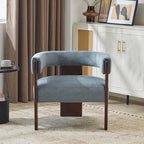 Fauteuil d'appoint moderne en tissu bouclette rembourré