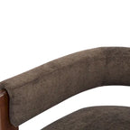 Fauteuil d'appoint moderne en tissu bouclette rembourré