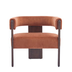 Fauteuil d'appoint moderne en tissu bouclette rembourré