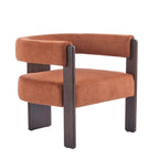 Fauteuil d'appoint moderne en tissu bouclette rembourré