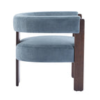 Fauteuil d'appoint moderne en tissu bouclette rembourré