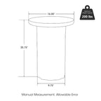Table d'appoint moderne en faux marbre MGO de 20,75 po de hauteur