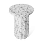 Table d'appoint moderne en faux marbre MGO de 20,75 po de hauteur