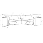 Canapé sectionnel inclinable électrique 107 W