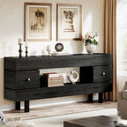 71 Inches Console Table with Storage Drawers, Farmhouse 2-Tier Entryway Table for Entrance with Display Shelf