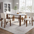 Ensemble de salle à manger 5 pièces, ensemble de salle à manger de cuisine pour 4 personnes avec table effet marbre et 4 chaises rembourrées