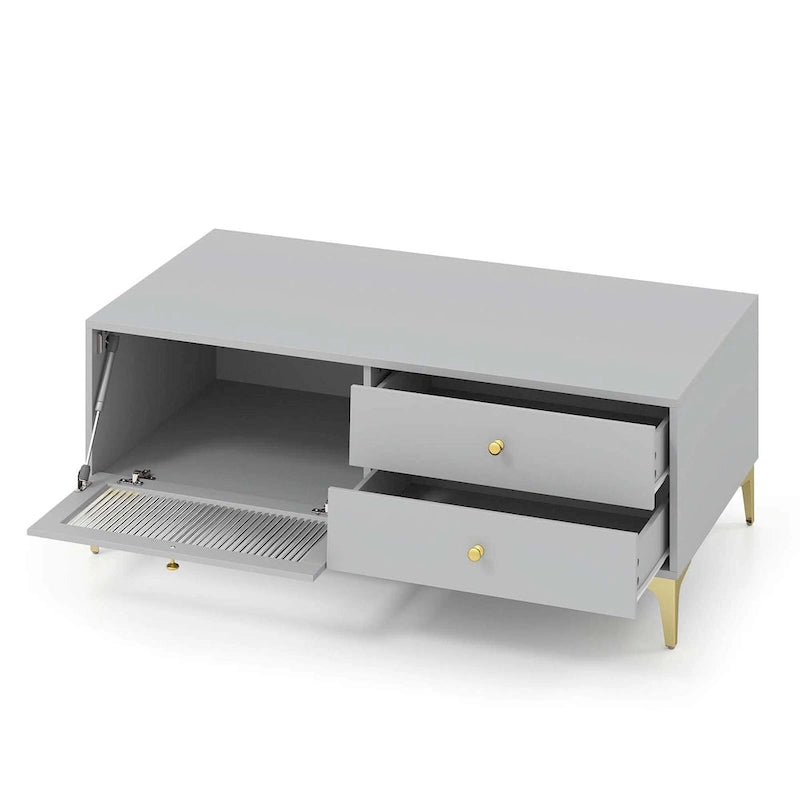 Meuble TV moderne pour téléviseurs 55 pouces avec meuble à porte abattante