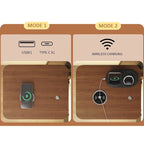 Lit Plateforme Métallique Moderne King Size avec Tête de Lit Rembourrée et Chargeur