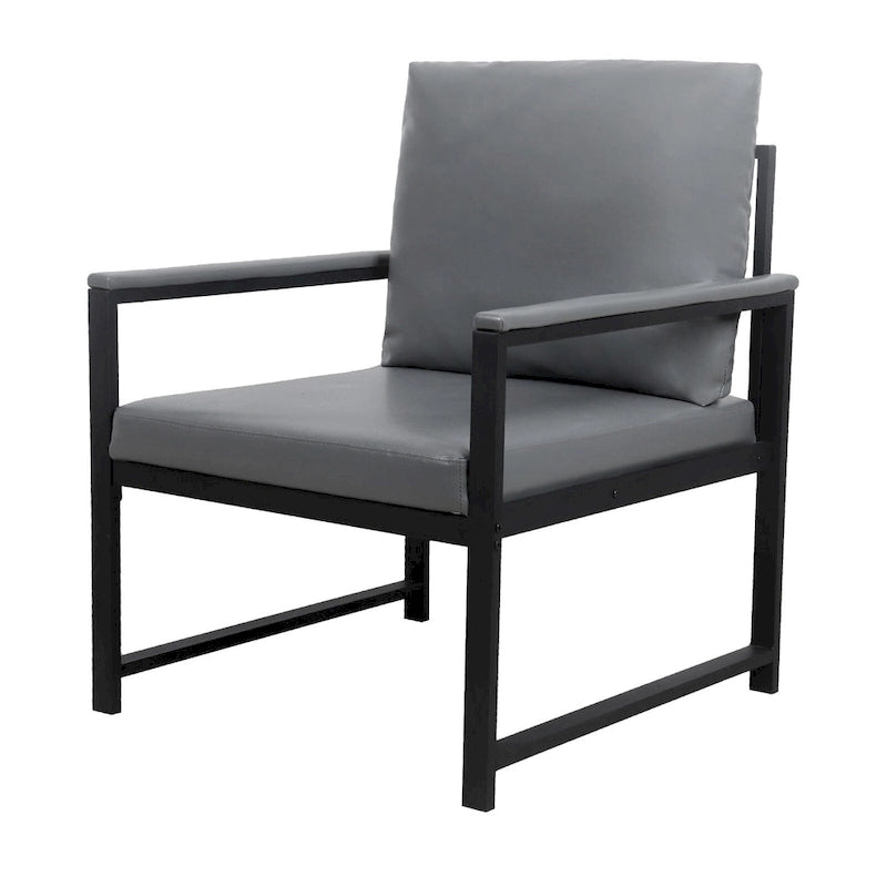 Fauteuil moderne 29.13 avec pieds antidérapants et cadre métallique robuste