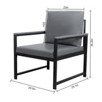 Fauteuil moderne 29.13 avec pieds antidérapants et cadre métallique robuste