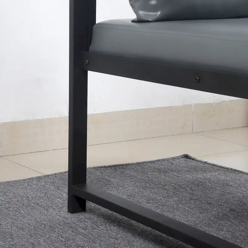 Fauteuil moderne 29.13 avec pieds antidérapants et cadre métallique robuste