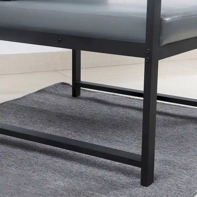 Fauteuil moderne 29.13 avec pieds antidérapants et cadre métallique robuste