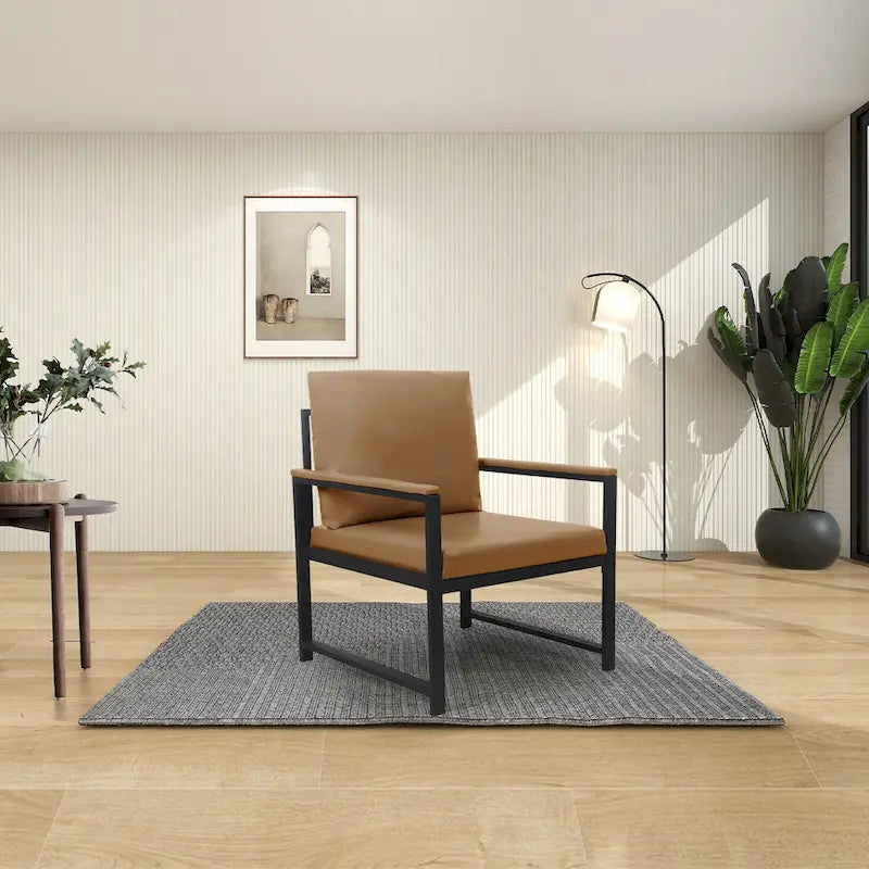 Fauteuil moderne 29.13 avec pieds antidérapants et cadre métallique robuste