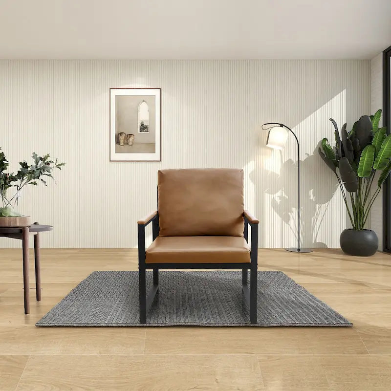 Fauteuil moderne 29.13 avec pieds antidérapants et cadre métallique robuste