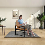 Fauteuil moderne 29.13 avec pieds antidérapants et cadre métallique robuste