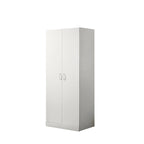 19 armoires modernes à double porte avec étagère de rangement et tringle à vêtements pour chambre à coucher