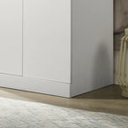 19 armoires modernes à double porte avec étagère de rangement et tringle à vêtements pour chambre à coucher