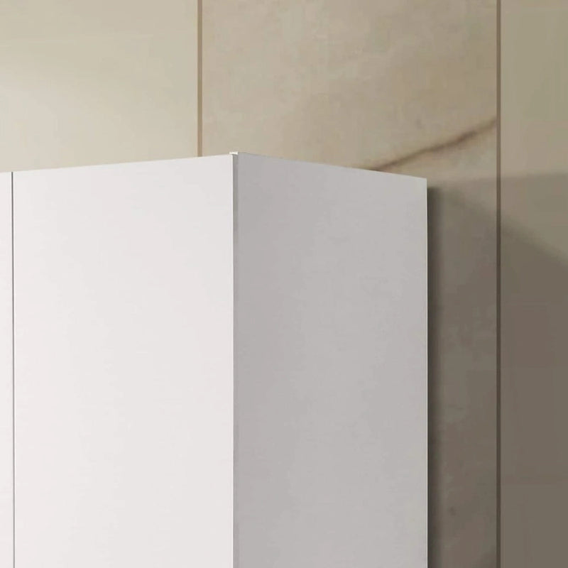 19 armoires modernes à double porte avec étagère de rangement et tringle à vêtements pour chambre à coucher