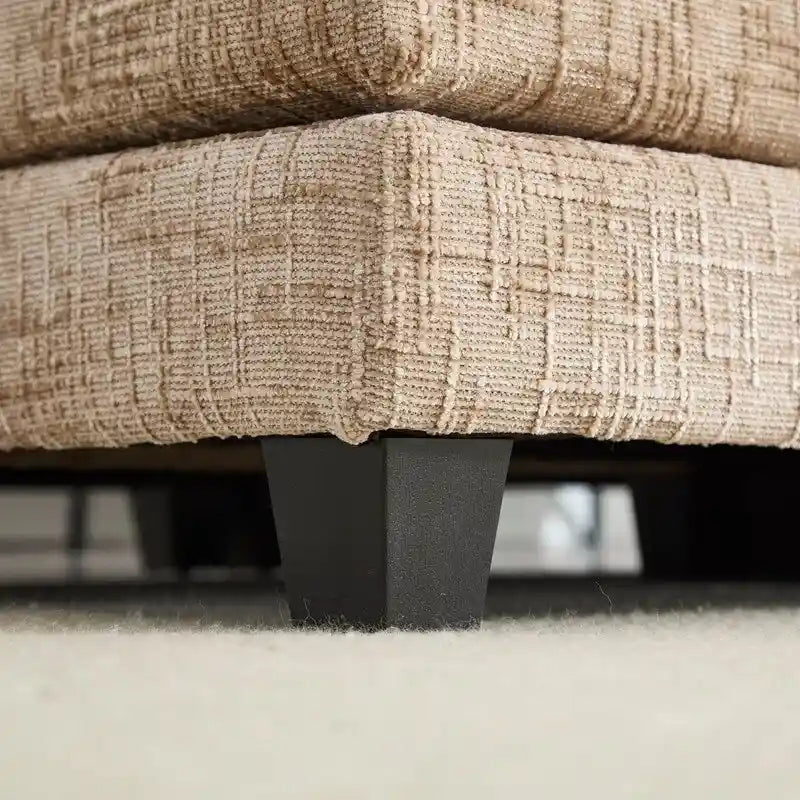 Canapé rembourré en chenille 76,77 avec 2 poufs