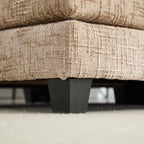 Canapé rembourré en chenille 76,77 avec 2 poufs