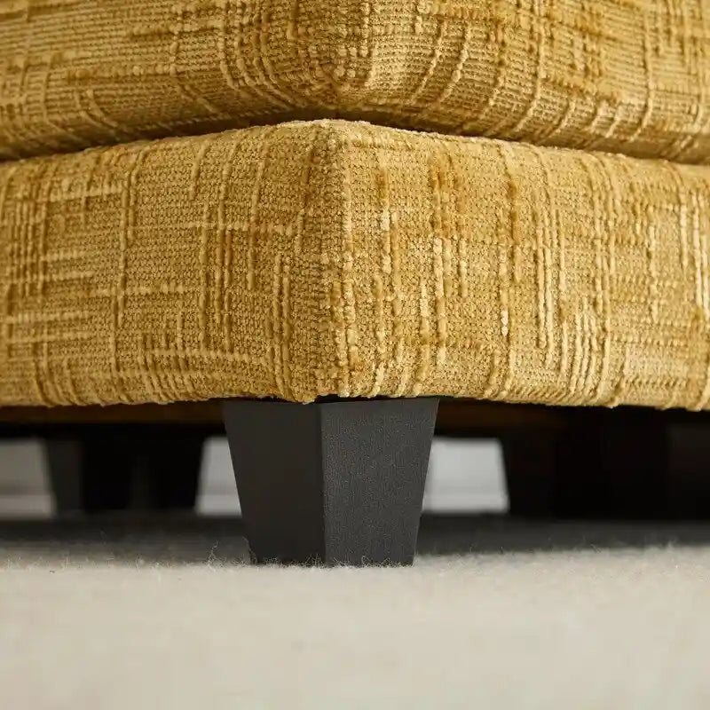 Canapé rembourré en chenille 76,77 avec 2 poufs