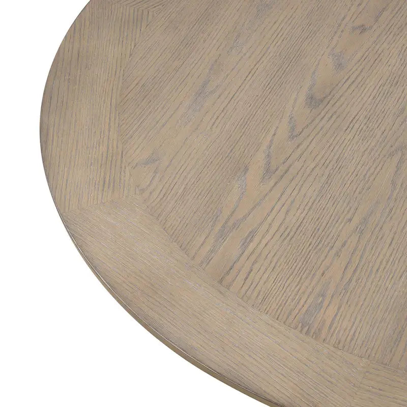 Table à manger extensible en bois de chêne moderne de 102 pouces