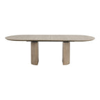 Table à manger extensible en bois de chêne moderne de 102 pouces