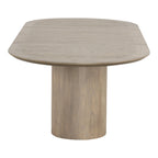 Table à manger extensible en bois de chêne moderne de 102 pouces