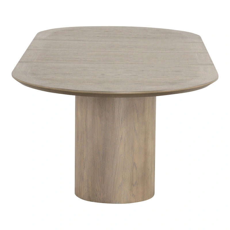 Table à manger extensible en bois de chêne moderne de 102 pouces