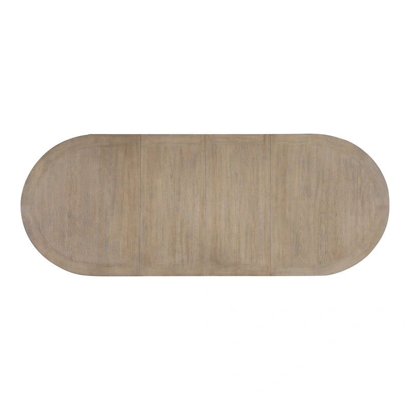 Table à manger extensible en bois de chêne moderne de 102 pouces