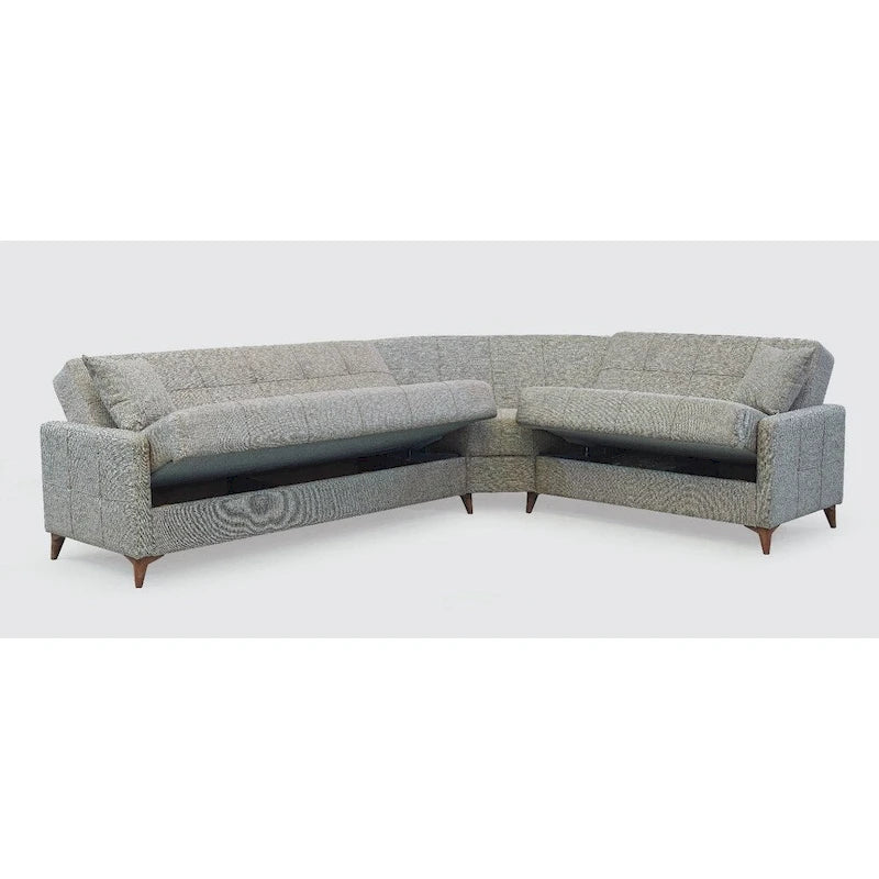 Canapé sectionnel convertible en tissu