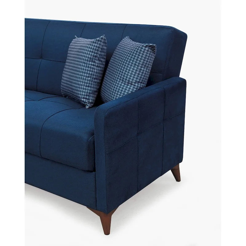 Canapé sectionnel convertible en tissu
