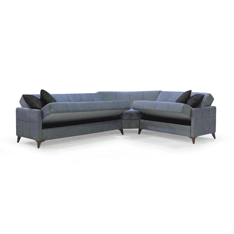 Canapé sectionnel convertible en tissu