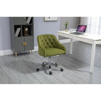 Chaise de bureau moderne en velours, réglable en hauteur, à dossier mi-haut avec pieds argentés