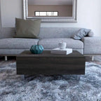 Table basse relevable avec compartiment de rangement caché