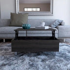 Table basse relevable avec compartiment de rangement caché