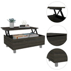 Table basse relevable avec compartiment de rangement caché