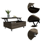 Table basse relevable avec compartiment de rangement caché