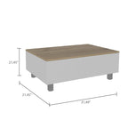 Table basse relevable avec compartiment de rangement caché