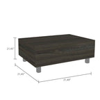 Table basse relevable avec compartiment de rangement caché