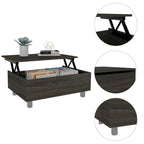 Table basse relevable avec compartiment de rangement caché