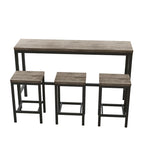 Ensemble table de bar et 3 tabourets